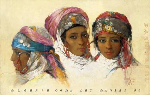 EMILE DECKERS (101).jpg - Etude de trois femmes algriennes 1933 - Deckers - Alger